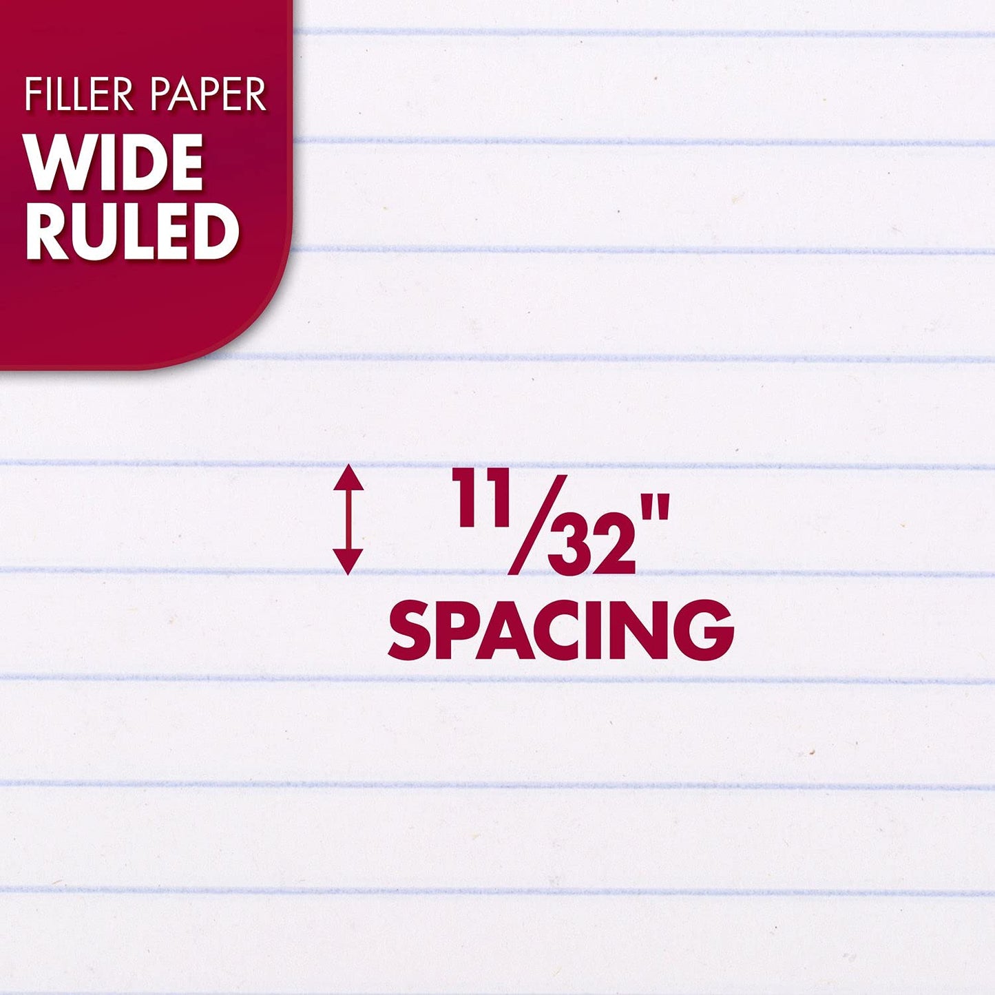 Mead Loose Leaf Paper, Wide Ruled Filler Notebook Paper, 8" x 10 - 1/2", 200 Sheets, Fits 3 - Ring Binder (15200) - 7DAY'S