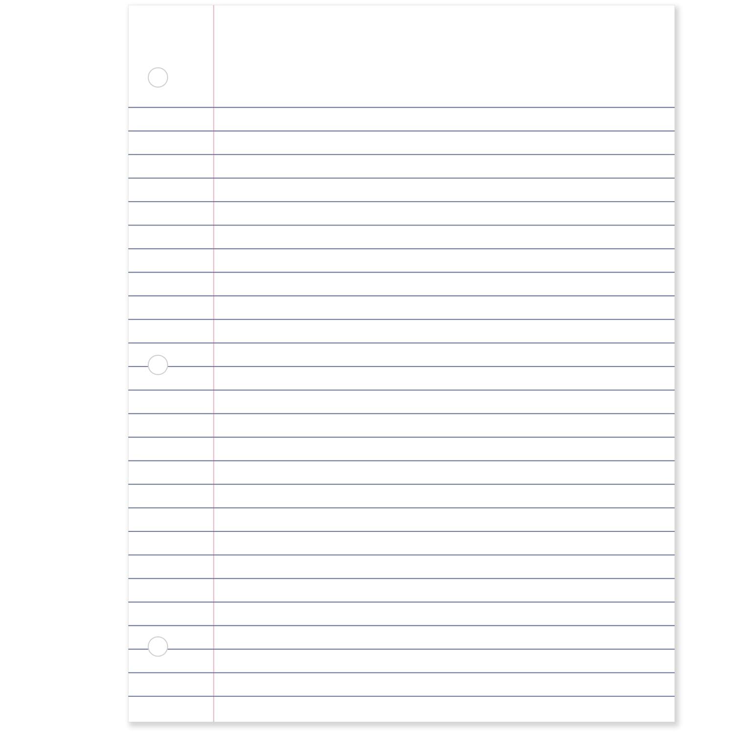 Mead Loose Leaf Paper, Wide Ruled Filler Notebook Paper, 8" x 10 - 1/2", 200 Sheets, Fits 3 - Ring Binder (15200) - 7DAY'S