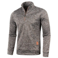 Men Sweatshirts Spring Thicker Pullover Half Zipper Pullover for Male Hoody Outdoor Sweatshir Autumn Solid Color Turtleneck Swea - 7DAY'S