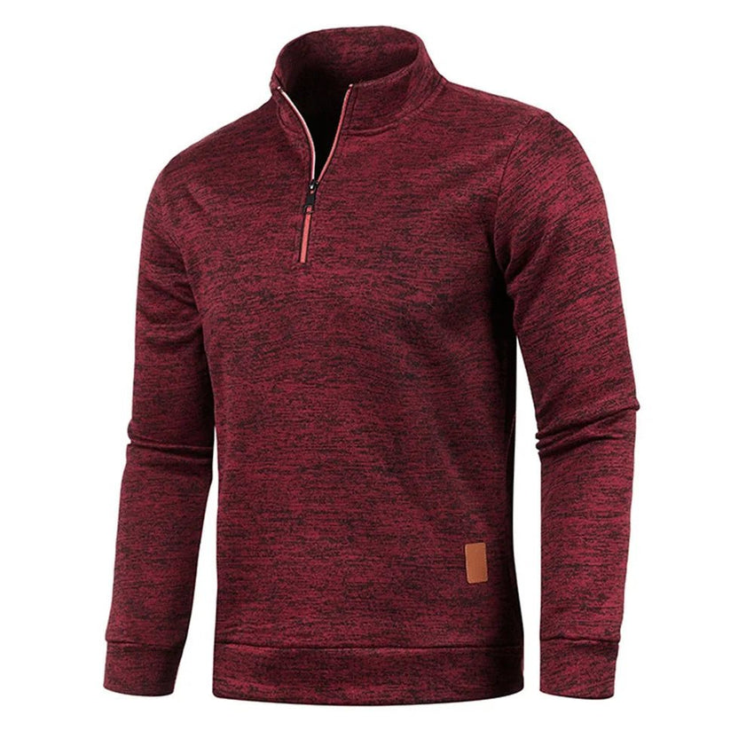 Men Sweatshirts Spring Thicker Pullover Half Zipper Pullover for Male Hoody Outdoor Sweatshir Autumn Solid Color Turtleneck Swea - 7DAY'S