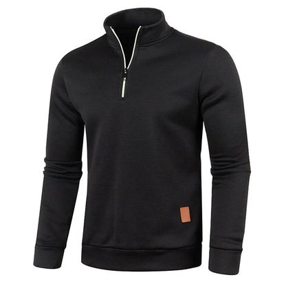 Men Sweatshirts Spring Thicker Pullover Half Zipper Pullover for Male Hoody Outdoor Sweatshir Autumn Solid Color Turtleneck Swea - 7DAY'S