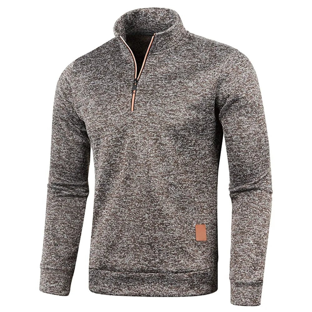 Men Sweatshirts Spring Thicker Pullover Half Zipper Pullover for Male Hoody Outdoor Sweatshir Autumn Solid Color Turtleneck Swea - 7DAY'S