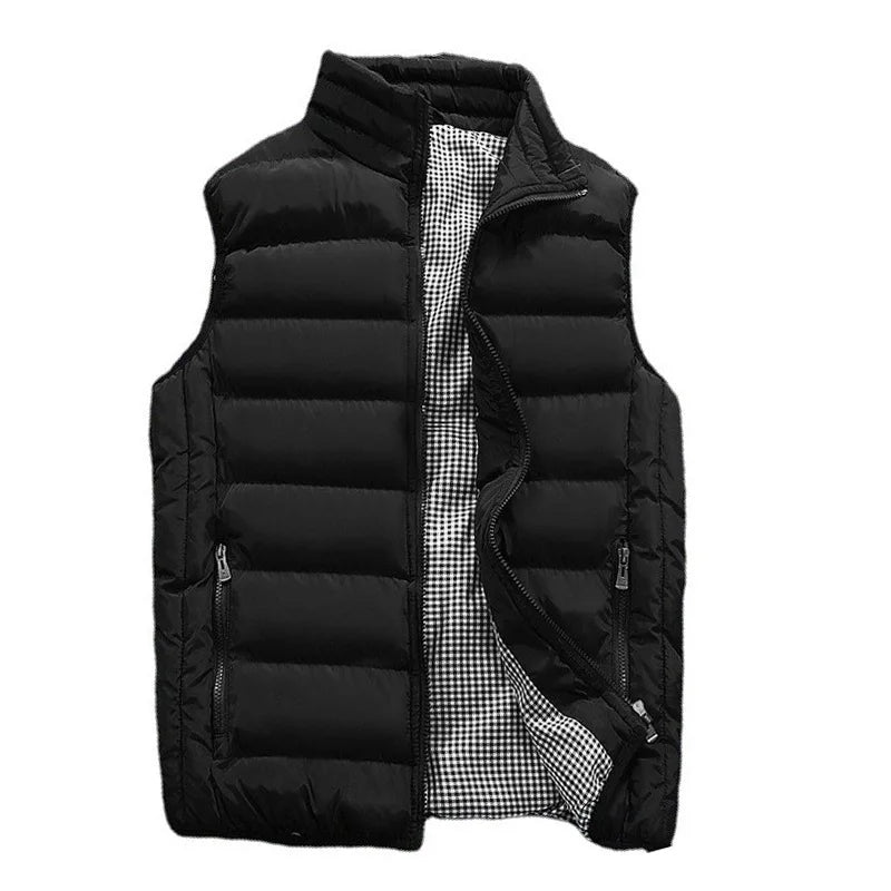 Men Vest Windproof Vest Men Jacket Sleeveless Vest Winter Jacket Casual Coat Men down Cotton Warm Thicken Waistcoat thick gilet - 7DAY'S