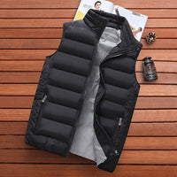 Men Vest Windproof Vest Men Jacket Sleeveless Vest Winter Jacket Casual Coat Men down Cotton Warm Thicken Waistcoat thick gilet - 7DAY'S
