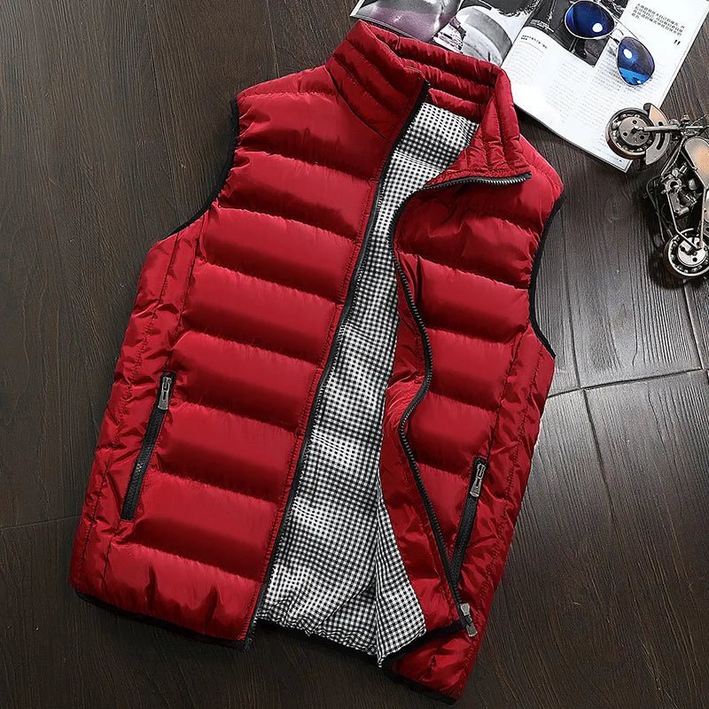 Men Vest Windproof Vest Men Jacket Sleeveless Vest Winter Jacket Casual Coat Men down Cotton Warm Thicken Waistcoat thick gilet - 7DAY'S