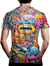 Men Women 3D Trippy Graffiti Animation Graphic T-Shirt Short Sleeve Crewneck Shirt - 7DAY'S