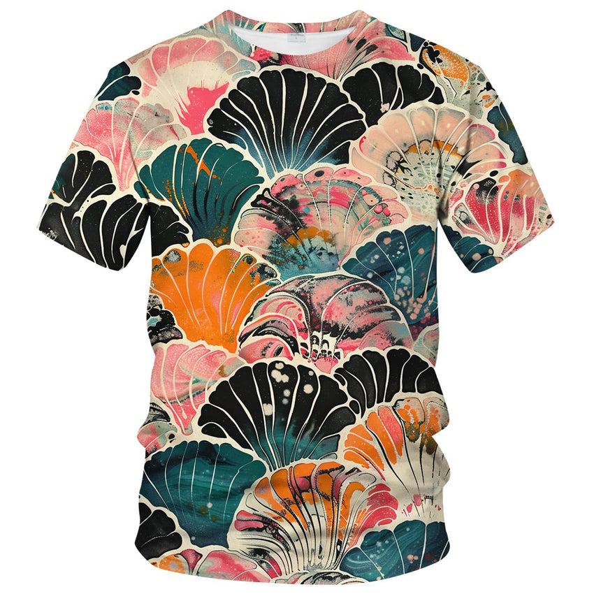 Men Women 3D Trippy Graffiti Animation Graphic T-Shirt Short Sleeve Crewneck Shirt - 7DAY'S