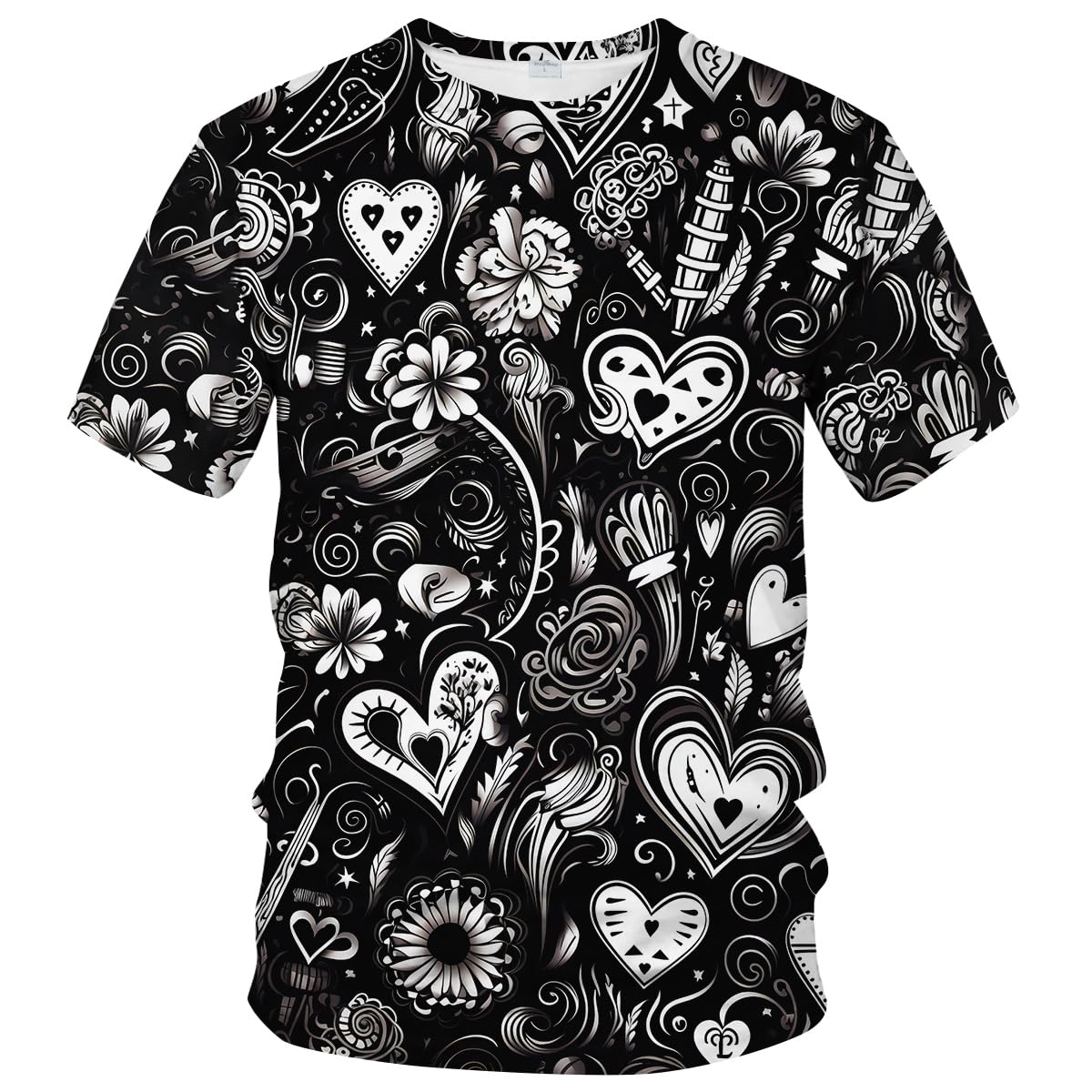 Men Women 3D Trippy Graffiti Animation Graphic T-Shirt Short Sleeve Crewneck Shirt - 7DAY'S