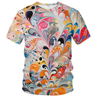 Men Women 3D Trippy Graffiti Animation Graphic T-Shirt Short Sleeve Crewneck Shirt - 7DAY'S
