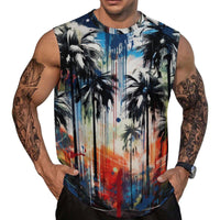 Mens American Flag Tank Top Summer Sleeveless Shirts 4th of July Gym Beach Novelty Workout Tees - 7DAY'S
