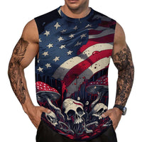 Mens American Flag Tank Top Summer Sleeveless Shirts 4th of July Gym Beach Novelty Workout Tees - 7DAY'S