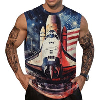Mens American Flag Tank Top Summer Sleeveless Shirts 4th of July Gym Beach Novelty Workout Tees - 7DAY'S