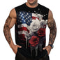 Mens American Flag Tank Top Summer Sleeveless Shirts 4th of July Gym Beach Novelty Workout Tees - 7DAY'S