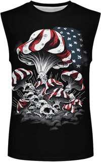 Mens American Flag Tank Top Summer Sleeveless Shirts 4th of July Gym Beach Novelty Workout Tees - 7DAY'S