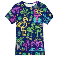 Men's and Women's T-Shirts with Creative Graffiti Printing Round Neck and Short Sleeve Tops - 7DAY'S