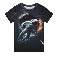 Men's and Women's T-Shirts with Creative Graffiti Printing Round Neck and Short Sleeve Tops - 7DAY'S