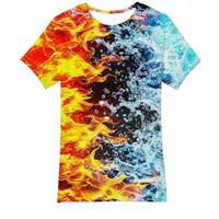 Men's and Women's T-Shirts with Creative Graffiti Printing Round Neck and Short Sleeve Tops - 7DAY'S