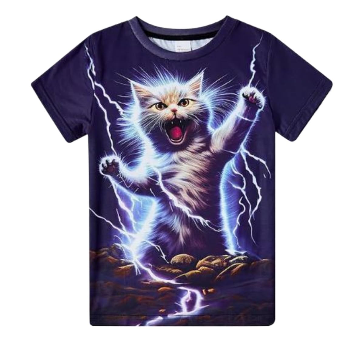 Men's and Women's T-Shirts with Creative Graffiti Printing Round Neck and Short Sleeve Tops - 7DAY'S