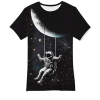 Men's and Women's T-Shirts with Creative Graffiti Printing Round Neck and Short Sleeve Tops - 7DAY'S