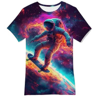 Men's and Women's T-Shirts with Creative Graffiti Printing Round Neck and Short Sleeve Tops - 7DAY'S