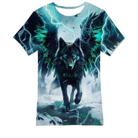 Men's and Women's T-Shirts with Creative Graffiti Printing Round Neck and Short Sleeve Tops - 7DAY'S
