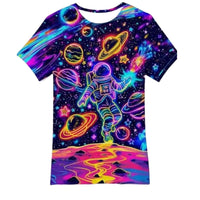 Men's and Women's T-Shirts with Creative Graffiti Printing Round Neck and Short Sleeve Tops - 7DAY'S