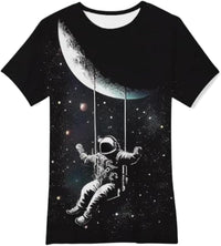Men's and Women's T-Shirts with Creative Graffiti Printing Round Neck and Short Sleeve Tops - 7DAY'S