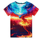Men's and Women's T-Shirts with Creative Graffiti Printing Round Neck and Short Sleeve Tops - 7DAY'S