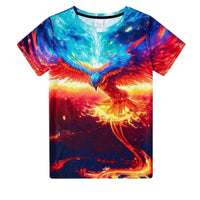 Men's and Women's T-Shirts with Creative Graffiti Printing Round Neck and Short Sleeve Tops - 7DAY'S