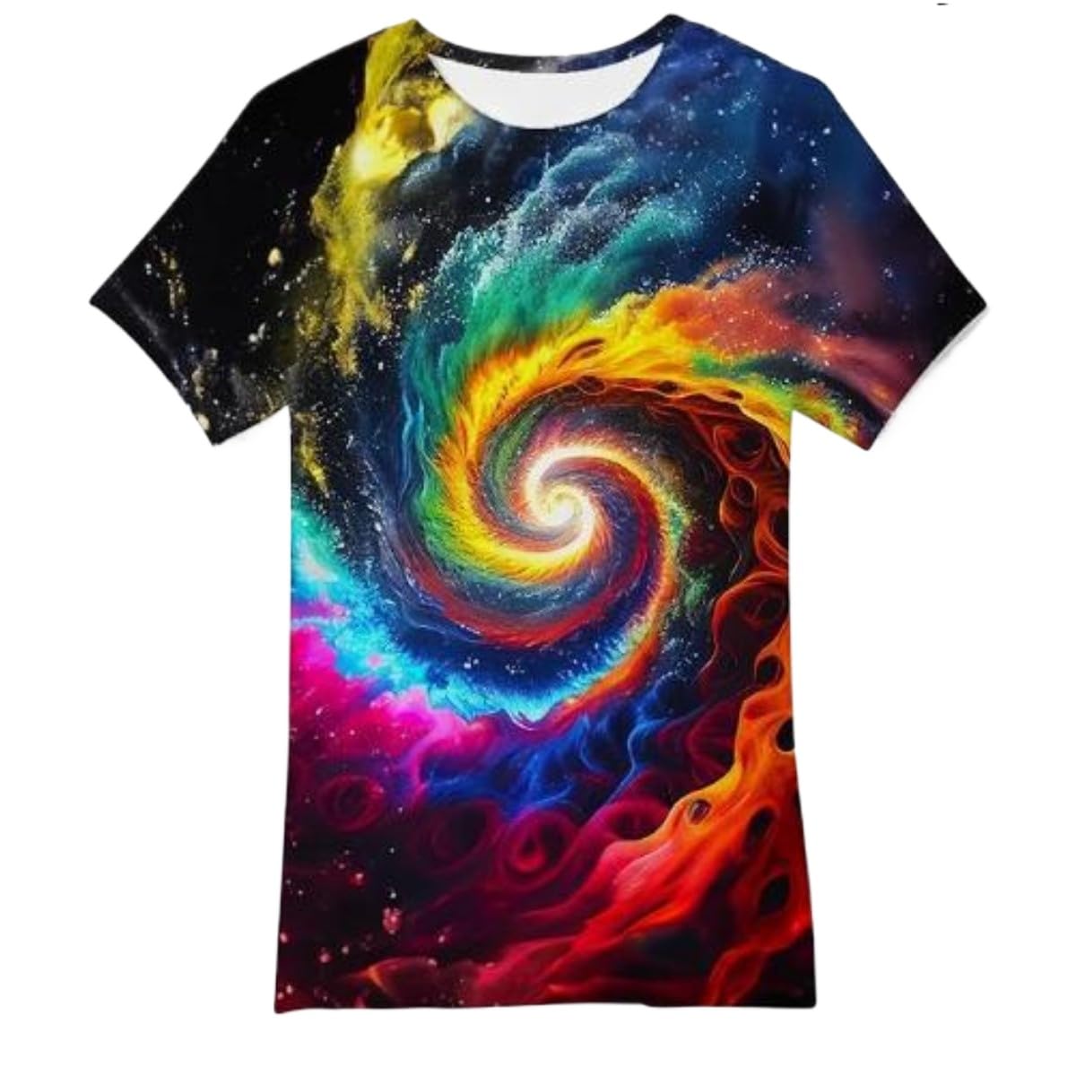 Men's and Women's T-Shirts with Creative Graffiti Printing Round Neck and Short Sleeve Tops - 7DAY'S