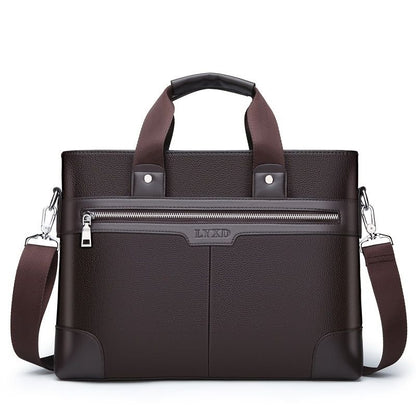 Men's Bag Briefcase Europe And America Men's Business Commuting Handbag Single Shoulder Crossbody Bag Cross Style Computer Bag - 7DAY'S