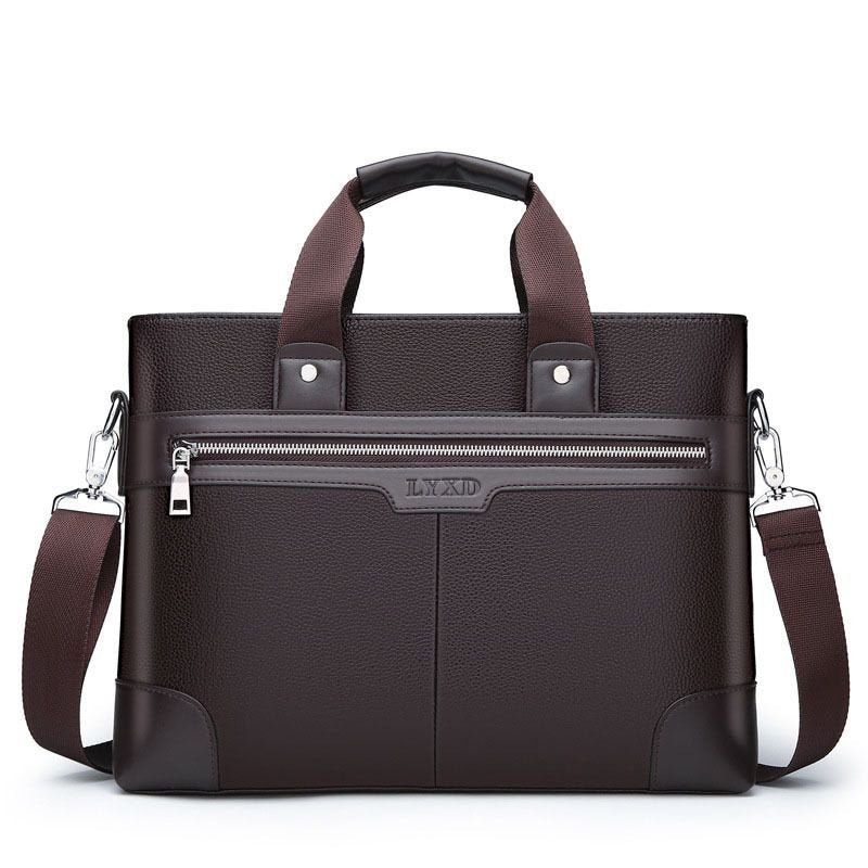 Men's Bag Briefcase Europe And America Men's Business Commuting Handbag Single Shoulder Crossbody Bag Cross Style Computer Bag - 7DAY'S
