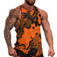 Men's Camo Tank Tops Novelty Leaf Graphic 3D Print Muscle Casual Sleeveless T-Shirt - 7DAY'S