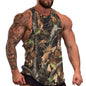 Men's Camo Tank Tops Novelty Leaf Graphic 3D Print Muscle Casual Sleeveless T-Shirt - 7DAY'S