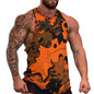 Men's Camo Tank Tops Novelty Leaf Graphic 3D Print Muscle Casual Sleeveless T-Shirt - 7DAY'S