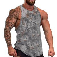 Men's Camo Tank Tops Novelty Leaf Graphic 3D Print Muscle Casual Sleeveless T-Shirt - 7DAY'S