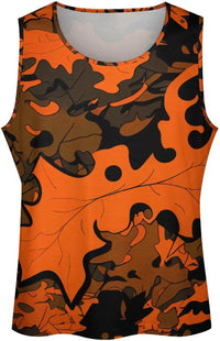Men's Camo Tank Tops Novelty Leaf Graphic 3D Print Muscle Casual Sleeveless T-Shirt - 7DAY'S