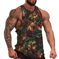 Men's Camo Tank Tops Novelty Leaf Graphic 3D Print Muscle Casual Sleeveless T-Shirt - 7DAY'S