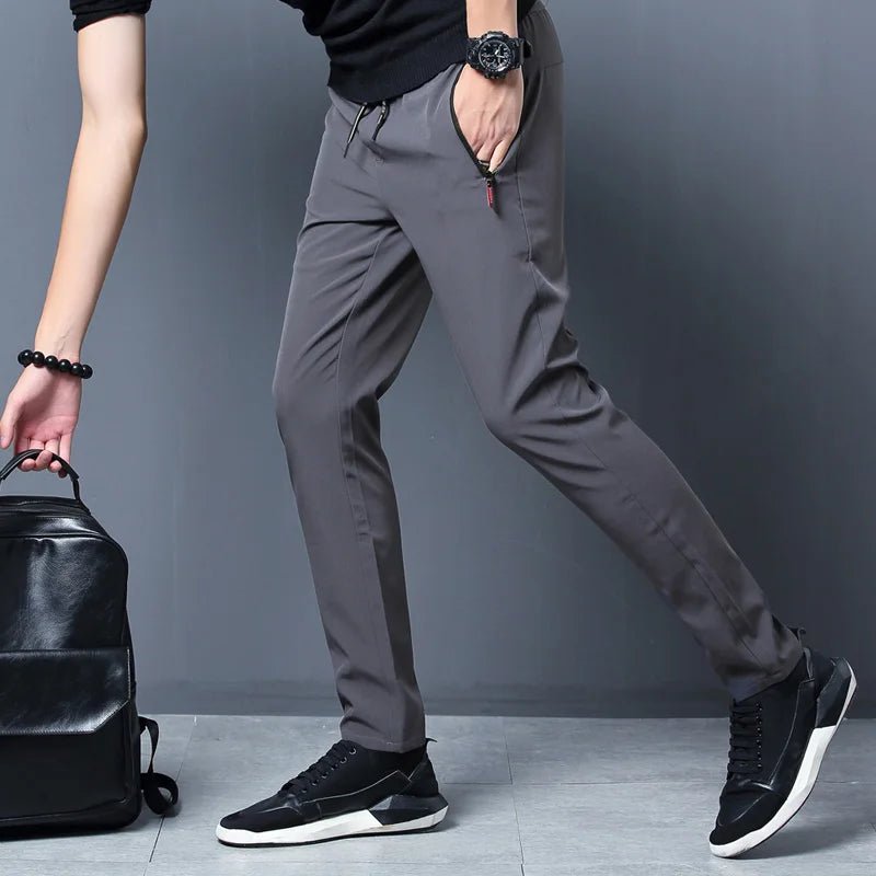 Men's Casual Pants Stretch Slim Fit Elastic Waist Jogger Korean Classic Blue Black Gray Male Brand Trousers Plus Size 4XL 5XL - 7DAY'S