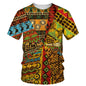 Men's Fashion 3D Digital Printing Short - Sleeved T-Shirt of African National Wind Trend in Summer - 7DAY'S