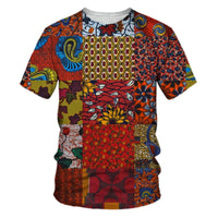 Men's Fashion 3D Digital Printing Short - Sleeved T-Shirt of African National Wind Trend in Summer - 7DAY'S