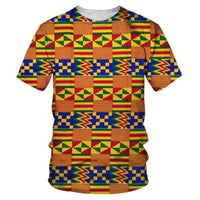 Men's Fashion 3D Digital Printing Short - Sleeved T-Shirt of African National Wind Trend in Summer - 7DAY'S