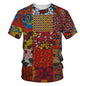 Men's Fashion 3D Digital Printing Short - Sleeved T-Shirt of African National Wind Trend in Summer - 7DAY'S