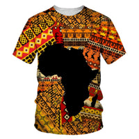 Men's Fashion 3D Digital Printing Short - Sleeved T-Shirt of African National Wind Trend in Summer - 7DAY'S