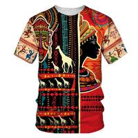 Men's Fashion 3D Digital Printing Short - Sleeved T-Shirt of African National Wind Trend in Summer - 7DAY'S