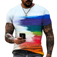 Men's Fashion 3D Printing Fashion Trend Short Sleeve T-Shirt Summer Men's wear - 7DAY'S