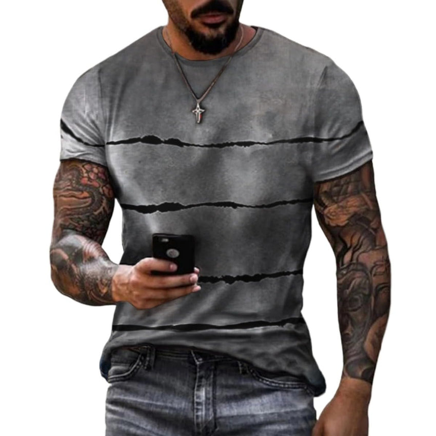 Men's Fashion 3D Printing Fashion Trend Short Sleeve T-Shirt Summer Men's wear - 7DAY'S