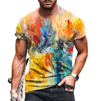 Men's Fashion 3D Printing Fashion Trend Short Sleeve T-Shirt Summer Men's wear - 7DAY'S