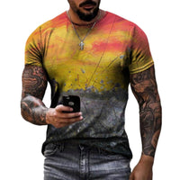 Men's Fashion 3D Printing Fashion Trend Short Sleeve T-Shirt Summer Men's wear - 7DAY'S