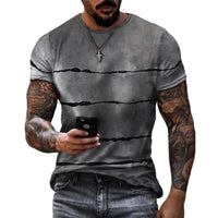 Men's Fashion 3D Printing Fashion Trend Short Sleeve T-Shirt Summer Men's wear - 7DAY'S